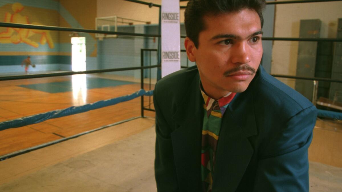 Paul Gonzalez, shown in 2003, trained in the Hollenbeck Youth Center in East LA before fighting in the 1984 Olympics.