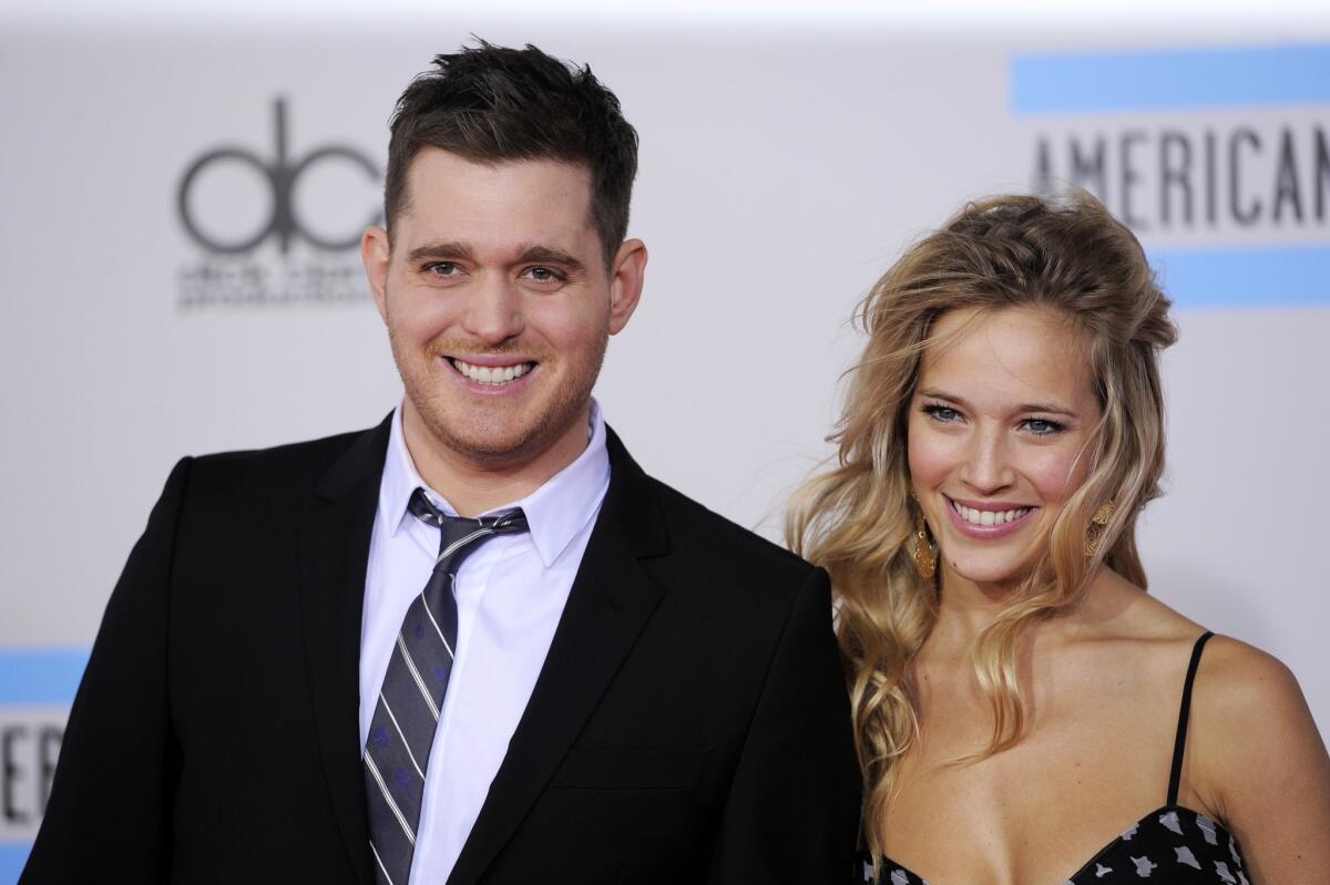 Singer Michael Buble and his wife, Argentine TV actress Luisana Lopilato, are expecting a baby boy.