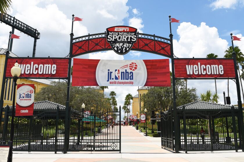Disney World's sports complex in Orlando, Fla., has hosted Jr. NBA tournaments in the past.