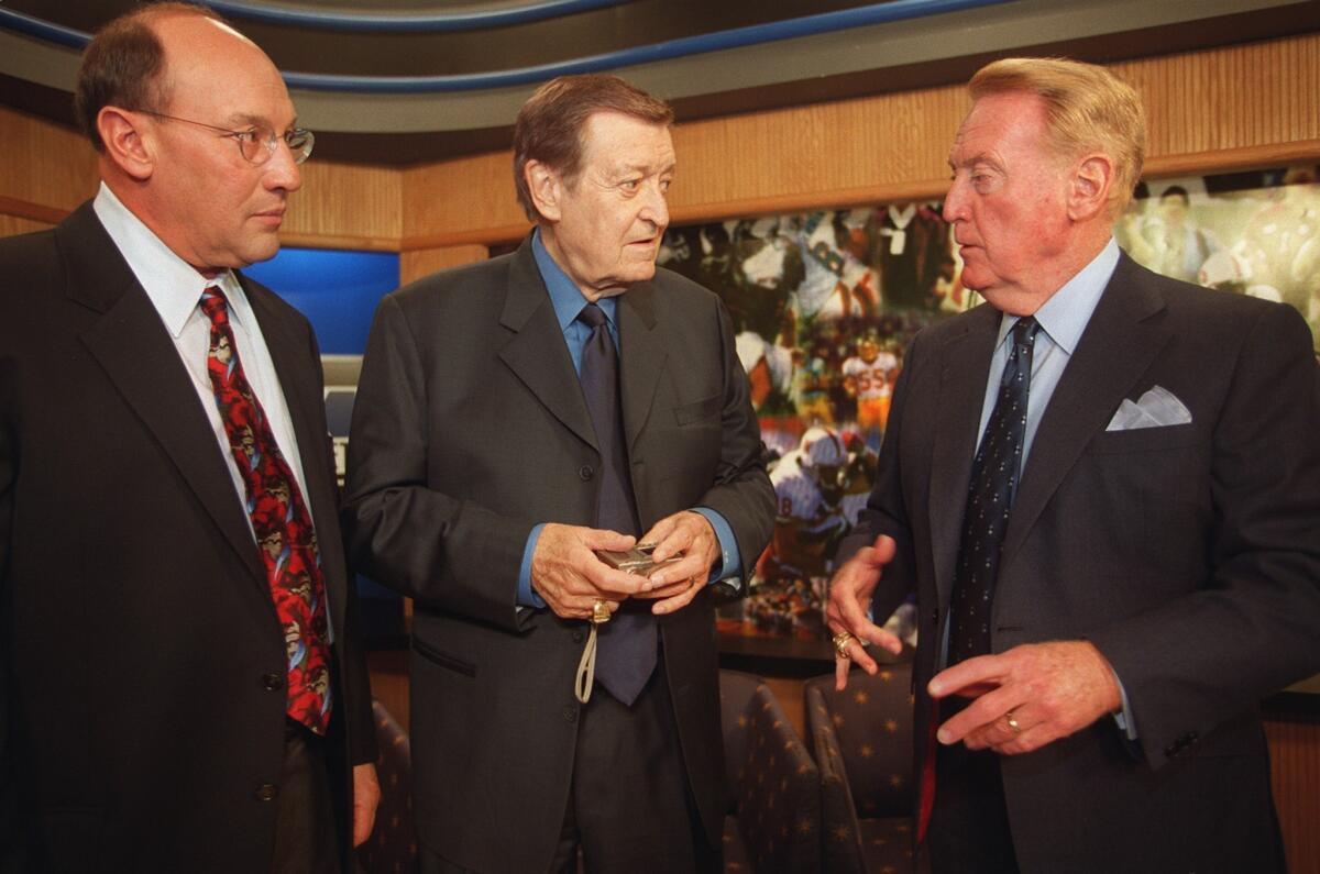 Kings announcer Bob Miller, legendary Lakers announcer Chick Hearn and Dodgers broadcaster Vin Scully talk.