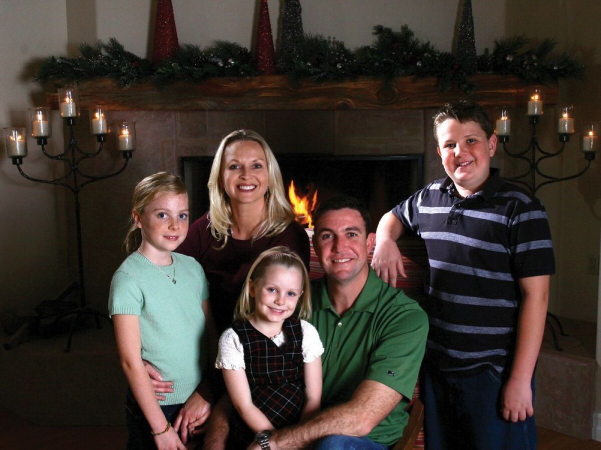 Hunter's holiday greeting card from 2012, as shown on his campaign website.