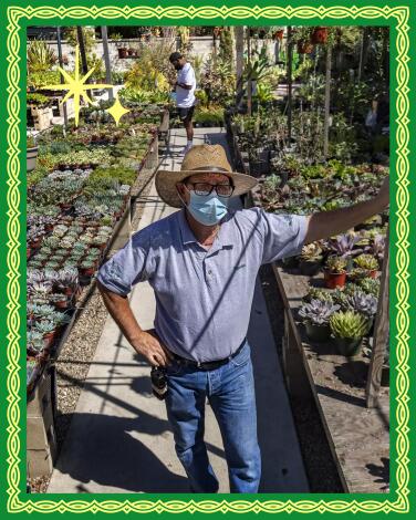 Ramon Franco stands among the plants at his Lincoln Avenue Nursery in 2020.