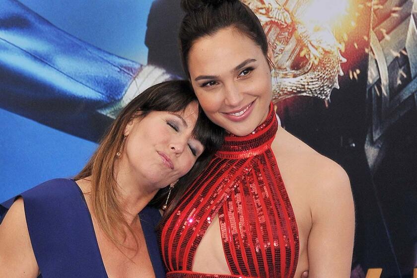 Director Patty Jenkins, left, with "Wonder Woman" star Gal Gadot.