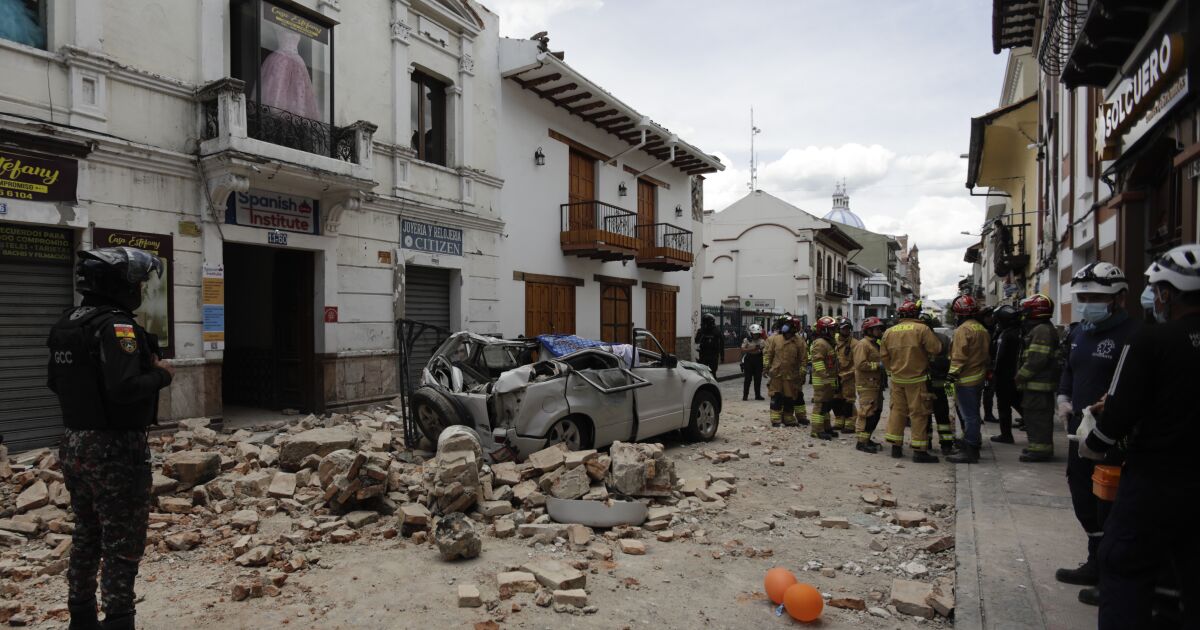 At least 14 people have died in Ecuador and one in Peru after the powerful earthquake