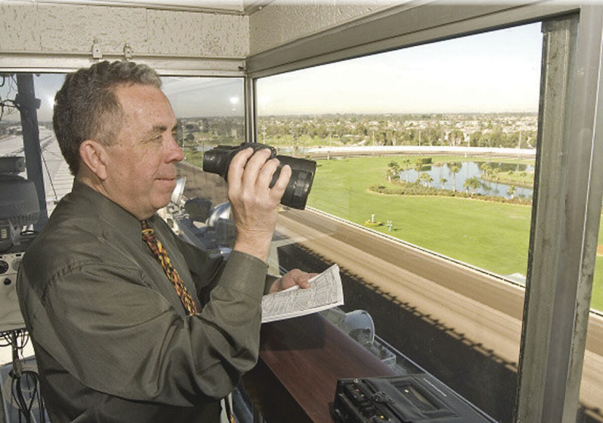 Longtime Los Alamitos race caller Ed Burgart is retiring from the job, at least on a full-time basis, after the Two Million Futurity on Sunday.