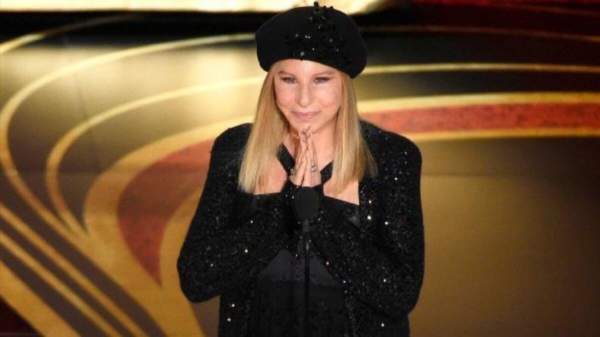 Barbra Streisand introduces "BlacKkKlansman" at the Oscars on Feb. 24, 2019