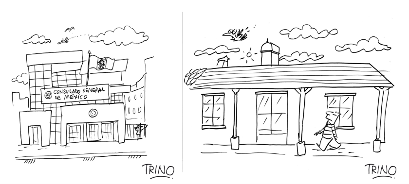 Drawings by famed cartoonist Trino