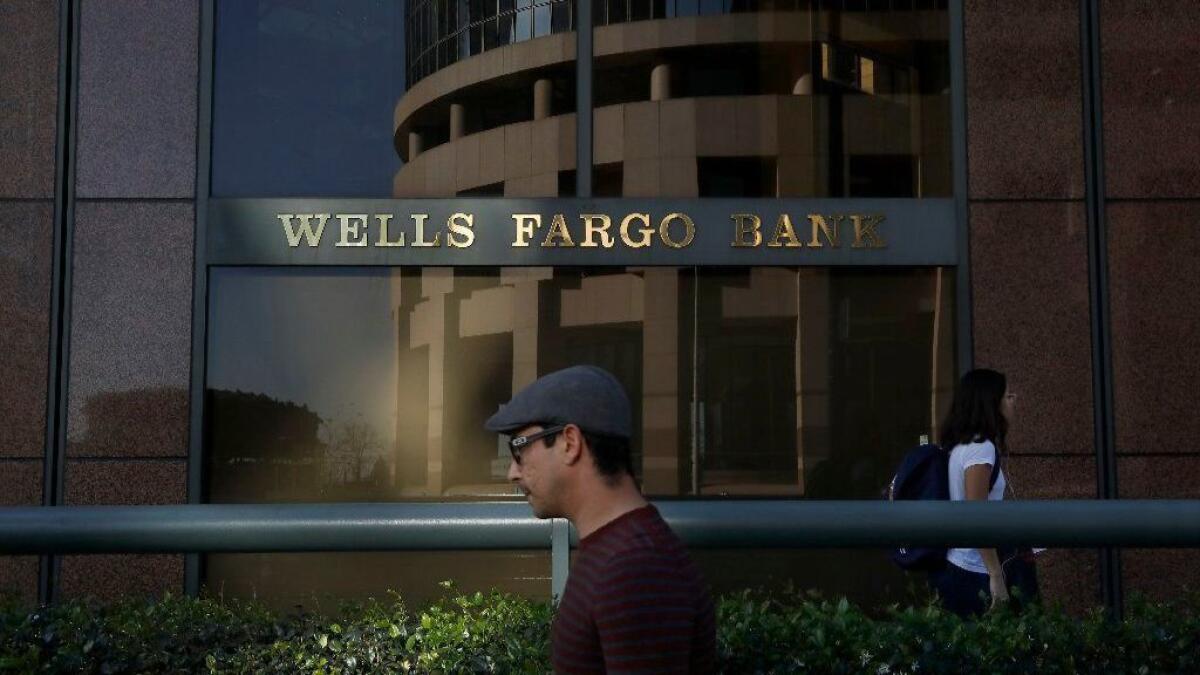A Wells Fargo branch in downtown Los Angeles.