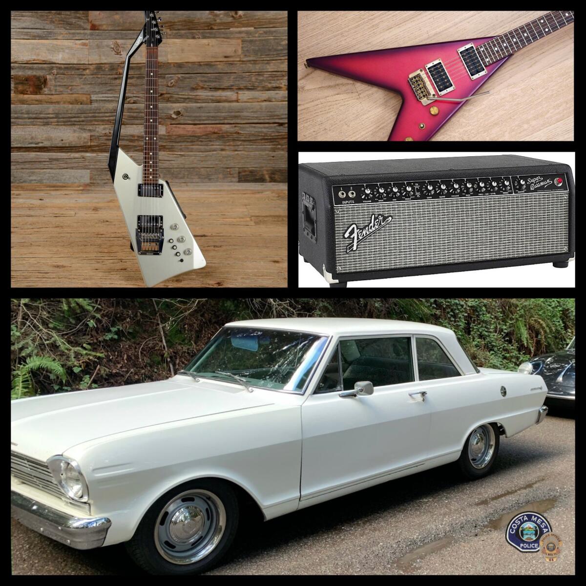 A 1962 Chevy Nova connected to the band Green Day was stolen during commercial burglary in Costa Mesa Friday or Saturday.