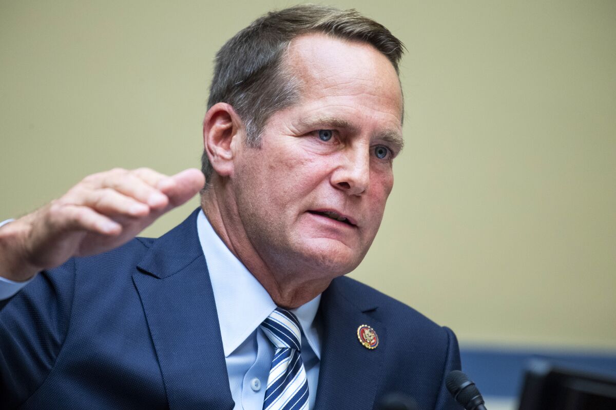 Rep. Harley Rouda speaks during a 2020 House Oversight and Reform Committee hearing.
