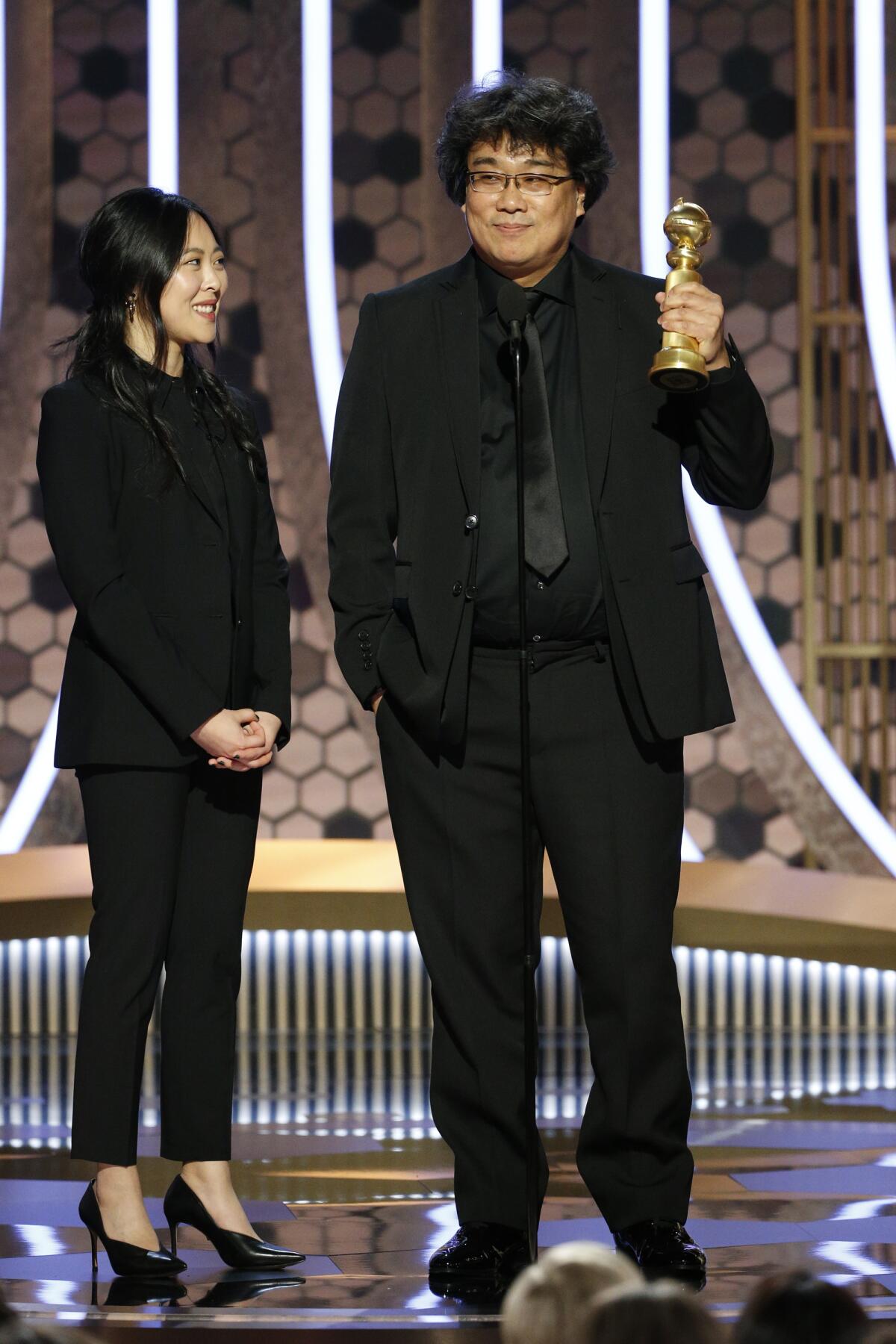 Director Bong Joon Ho at the 77th Golden Globes