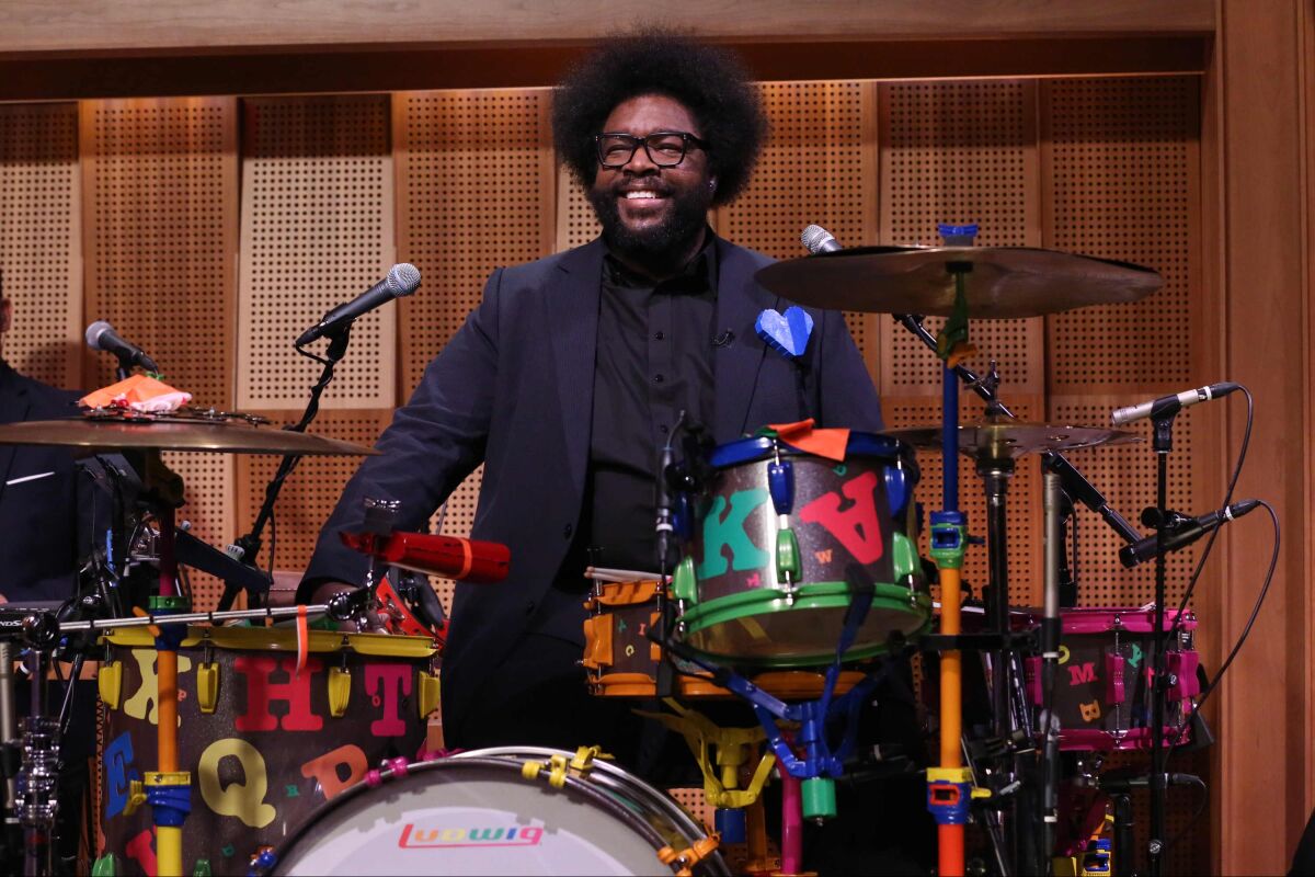 Questlove as drummer with "The Tonight Show Starring Jimmy Fallon"