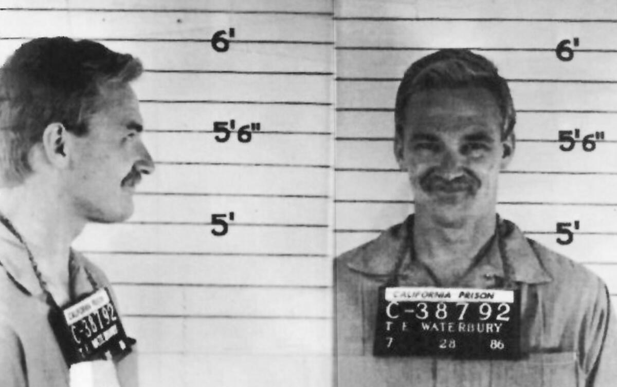 Thomas Waterbury, in a 1986 prison photo, was sentenced to life in prison without the possibility of parole.