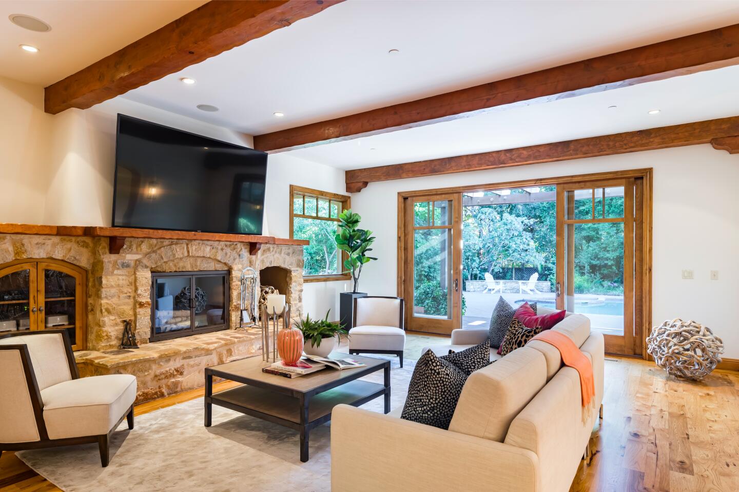 The living room.