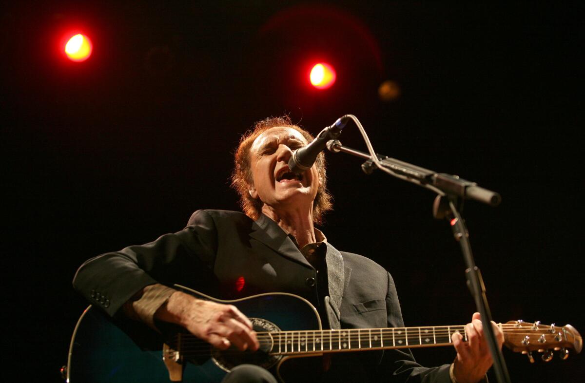 Singer Ray Davies, who was inducted into the Songwriters Hall of Fame on Thursday, performs at the Orpheum Theatre in 2009.