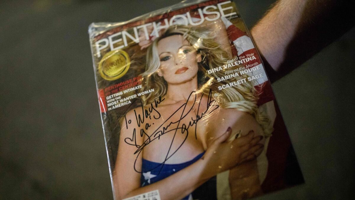 A recent issue of Penthouse magazine featured porn star Stormy Daniels on the cover.