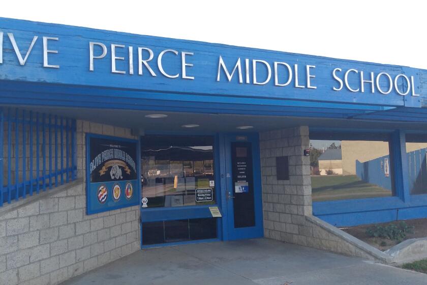 A new principal is being introduced at the Olive Peirce Middle School campus.