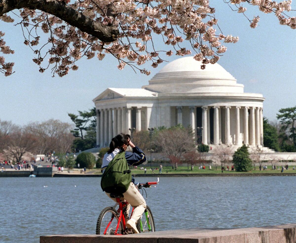 The Jefferson Memorial in Washington on April 4, 2001.