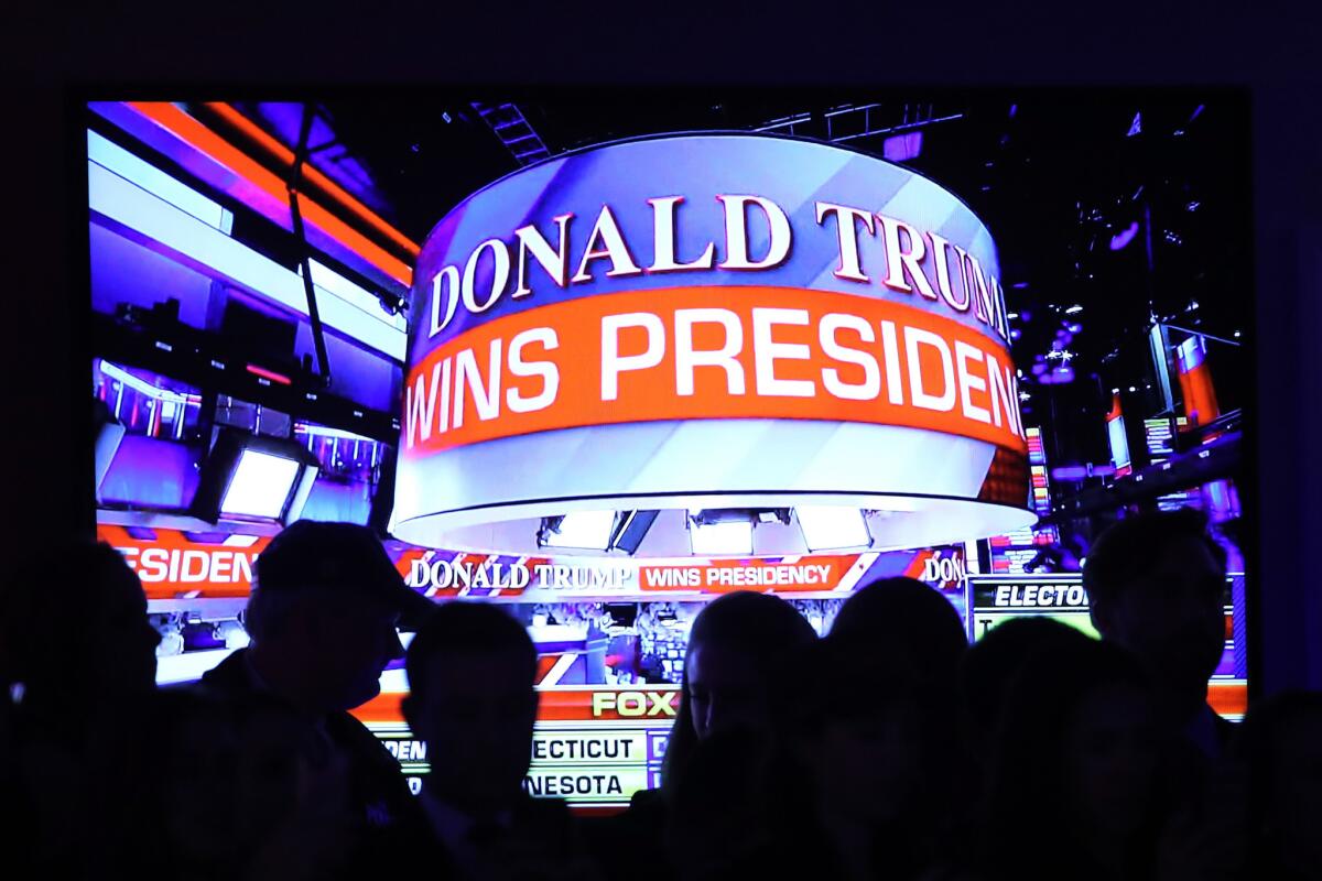 Fox News calls the presidential election for Donald Trump on Nov. 9.