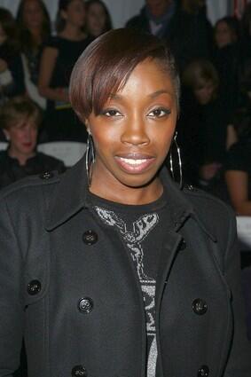 Singer Estelle at the Nicole Miller Fall 2009 fashion show in New York.