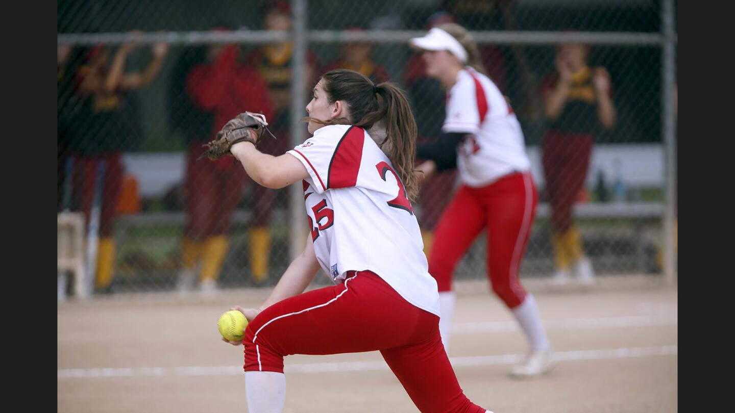 Photo Gallery: Burroughs High School softball takes home game over rival Arcadia High School