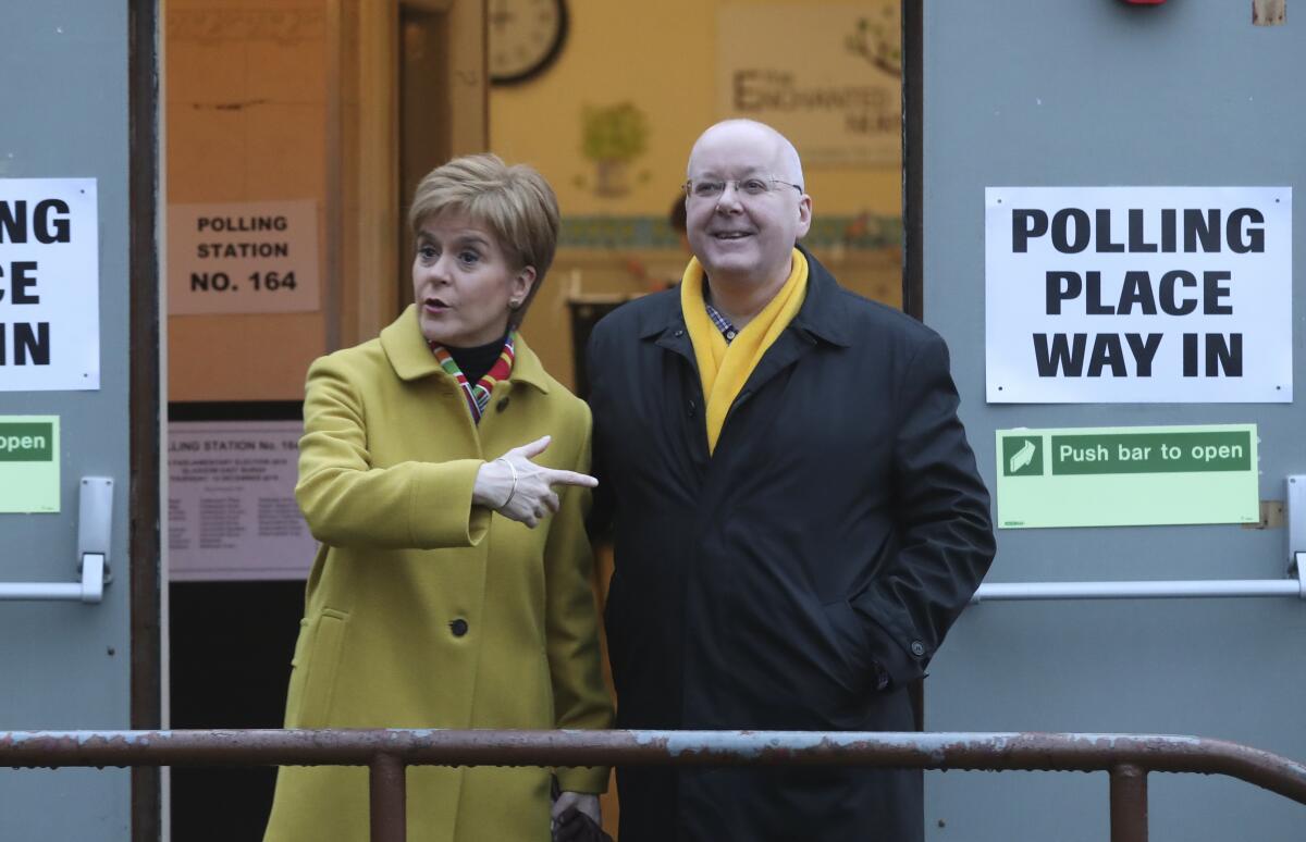 Then-Scottish First Minister Nicola Sturgeon and her husband, Peter Murrell