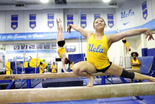 LOS ANGELES-CA-JANUARY 29, 2024: UCLA junior gymnast Emma Malabuyo.