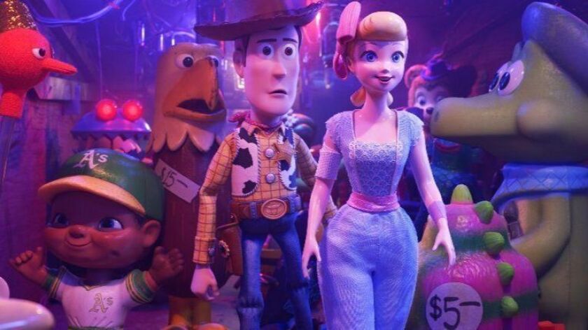 'Toy Story 4' reunites Woody (voiced by Tom Hanks) and Bo Peep (voiced by Annie Potts). 