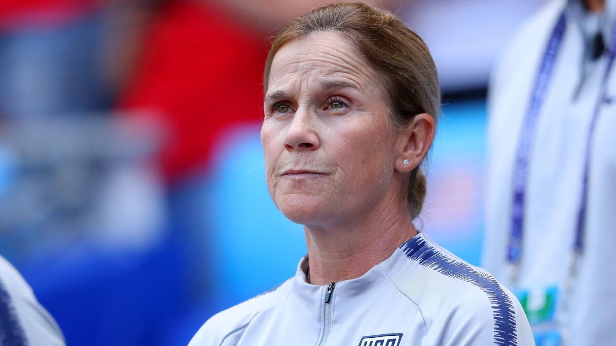 Jill Ellis, head coach of the World Cup-champion USA women's soccer team.