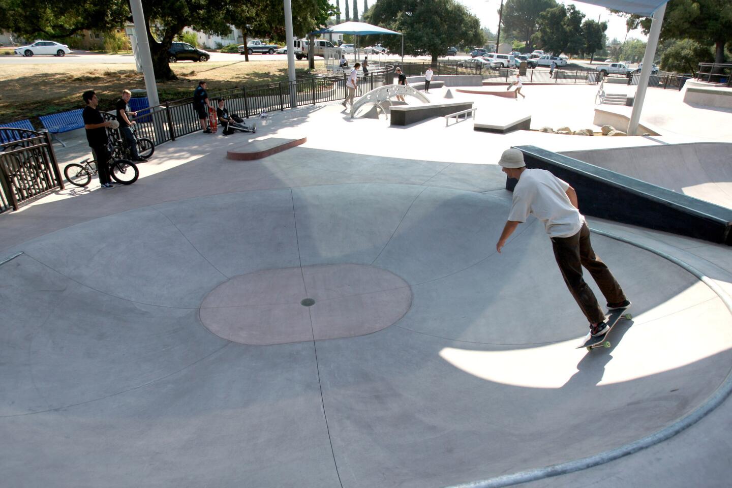 The new skate park at Crescenta Valley Park is now open and being used by many on Wednesday, June 29, 2016.
