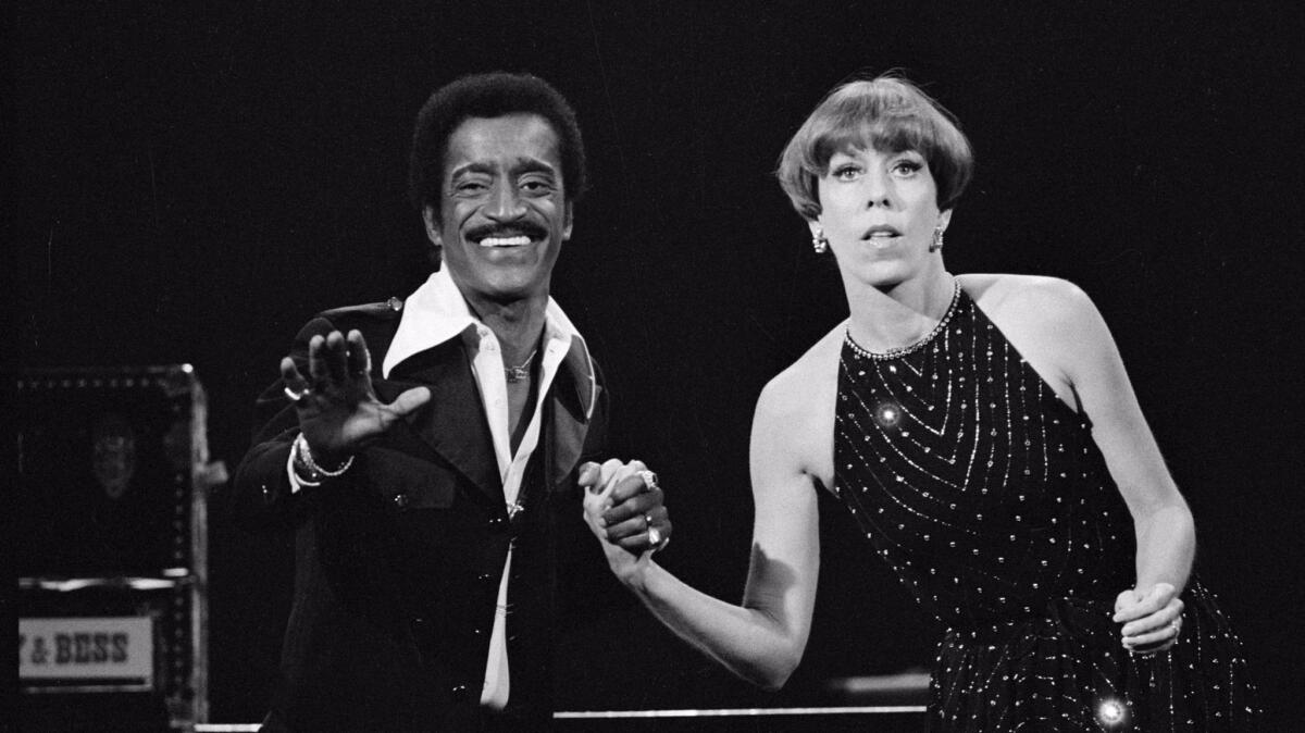 Sammy Davis, Jr. and Carol Burnett on "The Carol Bunett Show" in 1976.