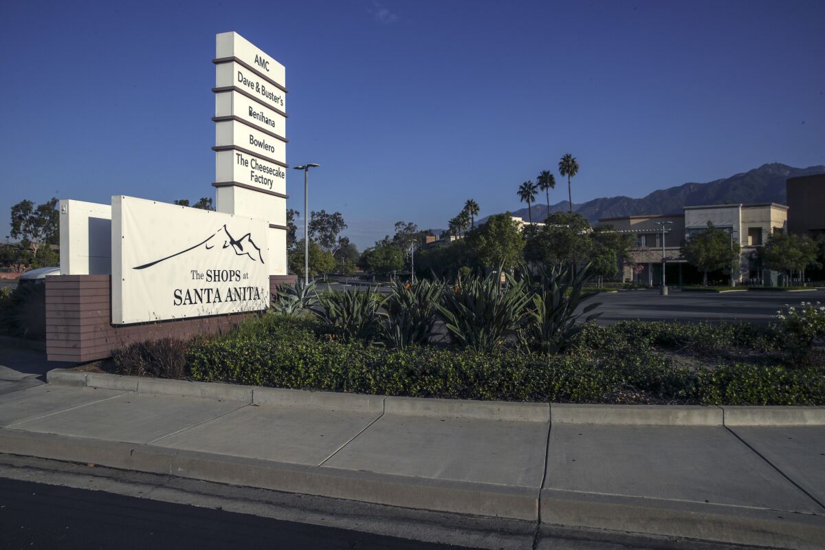 The former Westfield Santa Anita mall was renamed Shops at Santa Anita.