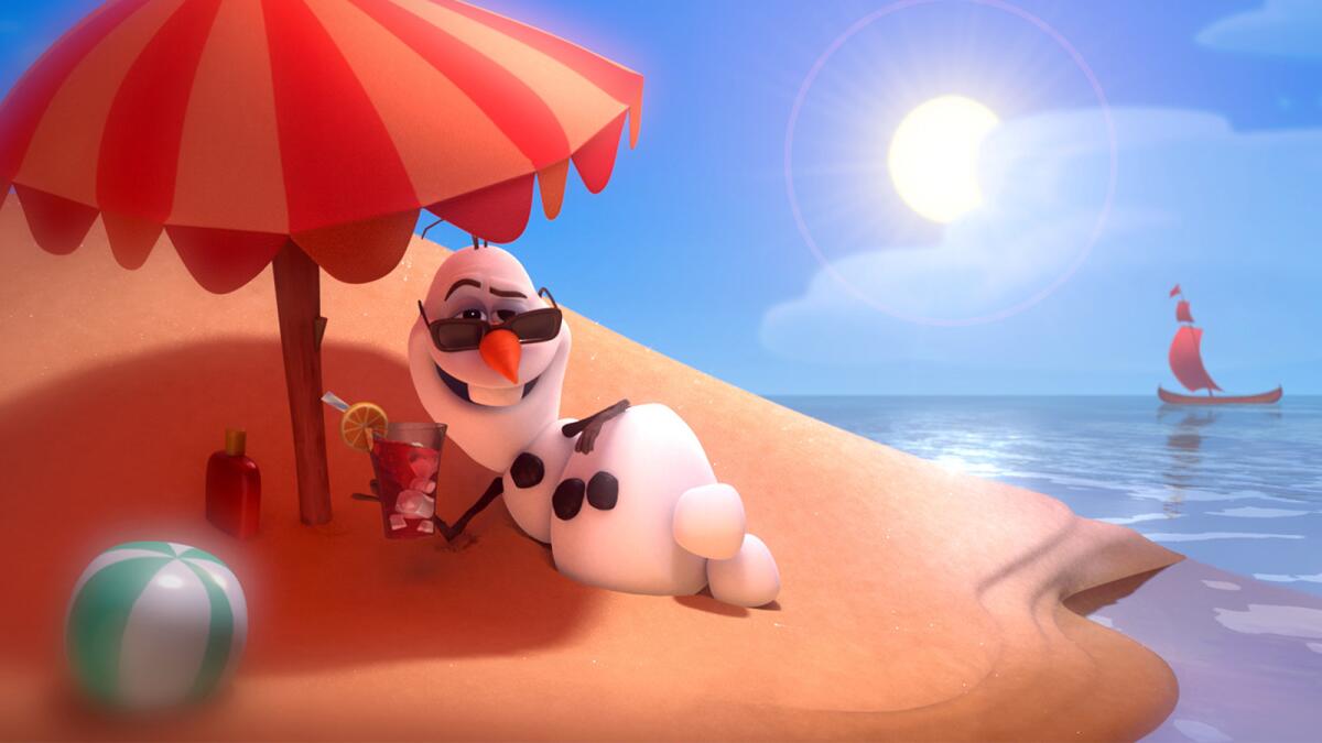 Olaf, in the movie "Frozen."
