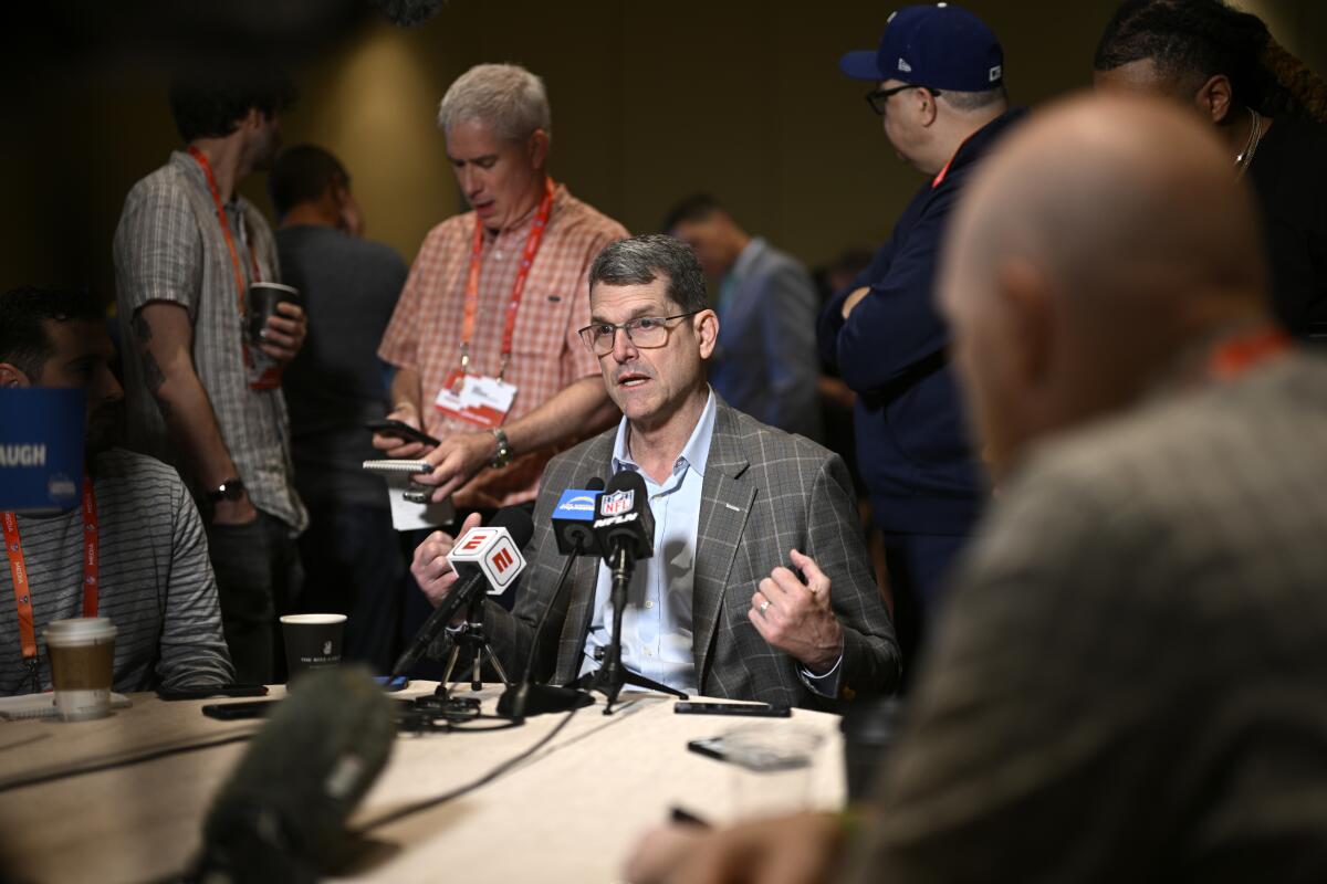 Jim Harbaugh: Chargers could get top non-quarterback in NFL draft