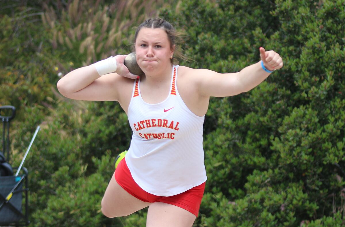 Junior Brenna Williams won the shot put and was second in the discus for the Dons.