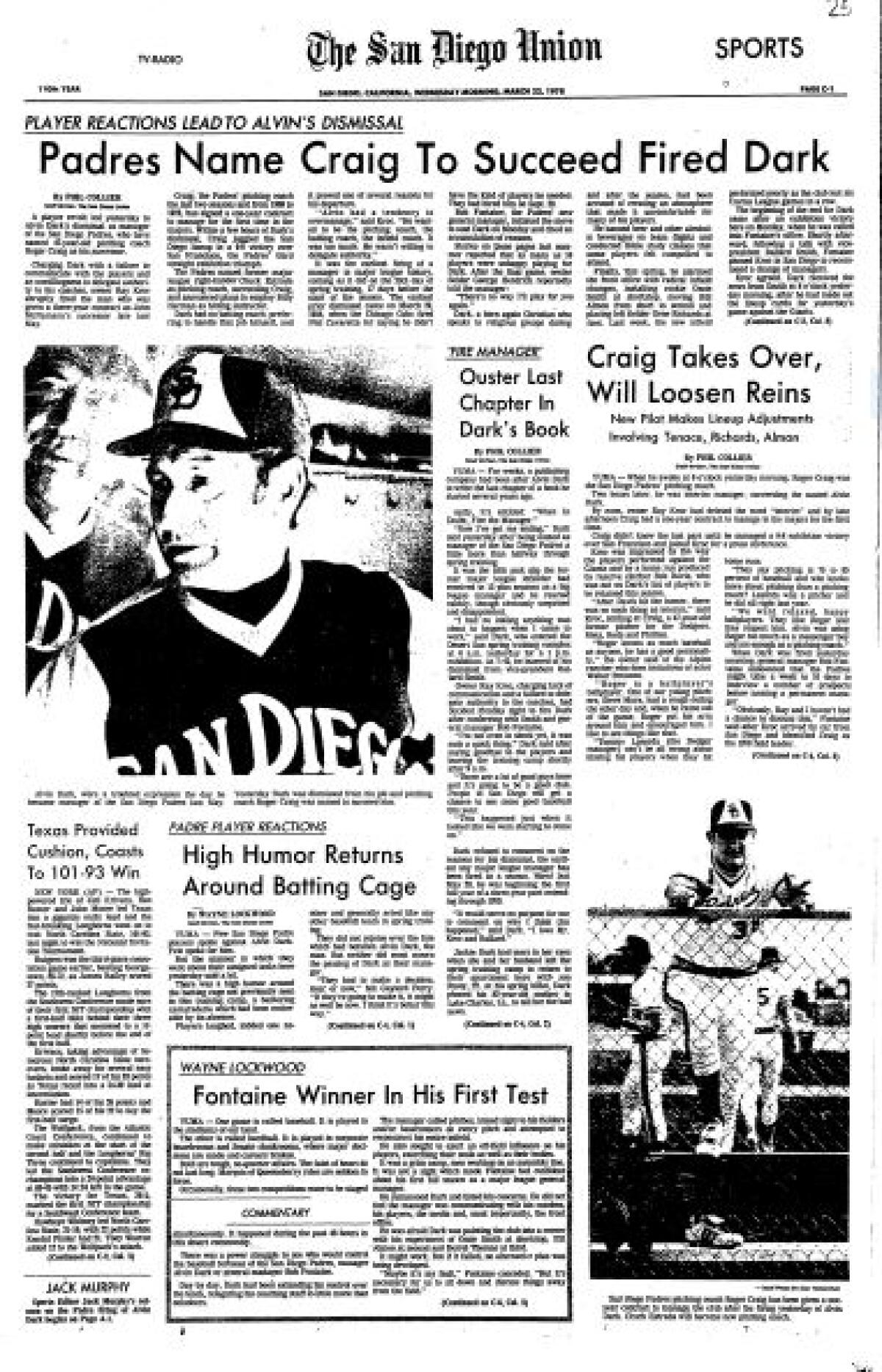 1978 Roger Craig Game Worn San Diego Padres Jersey.  Baseball
