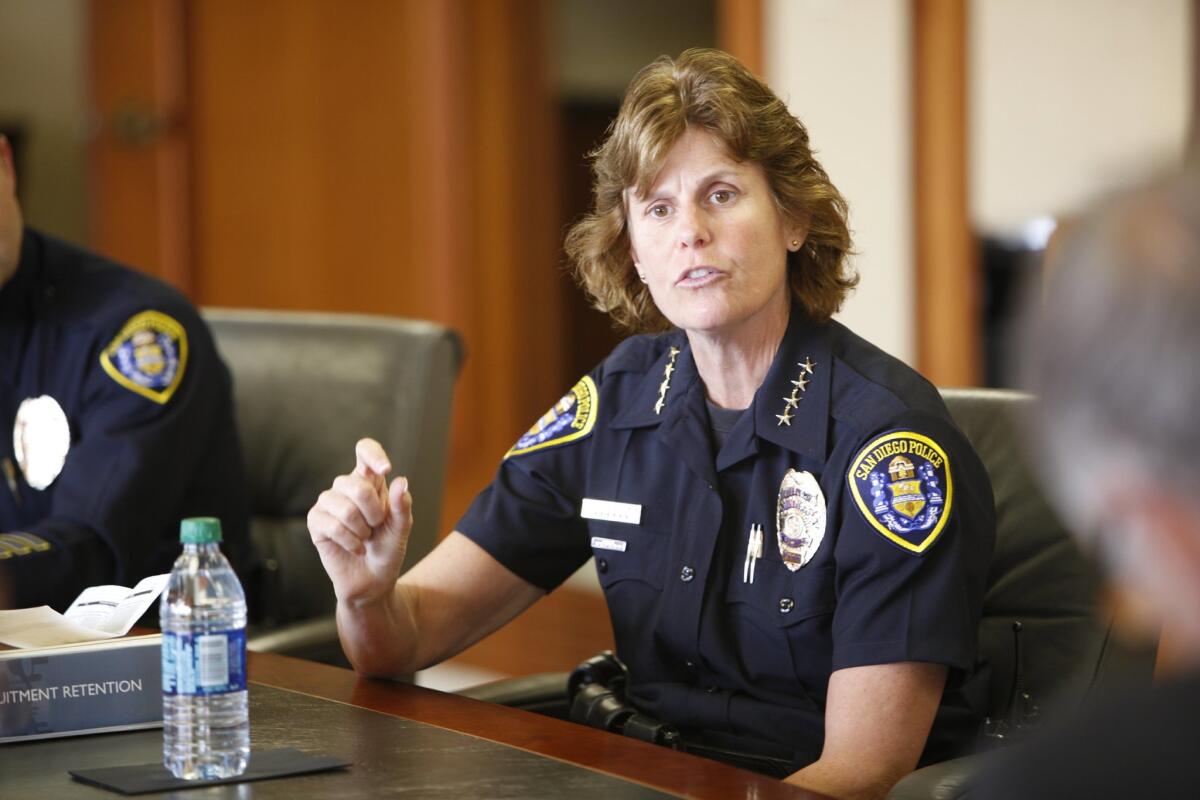 San Diego Police Chief Shelley Zimmerman. — Archivo/UT San Diego