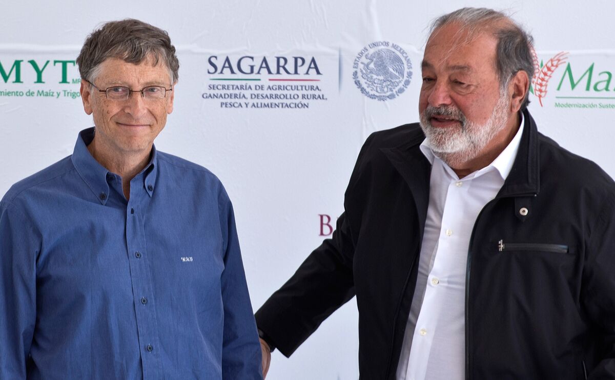 Topping Forbes' list of the world's wealthiest individuals is Carlos Slim, right, a telecommunications mogul from Mexico with a reported net worth of $73 billion. Tech mogul Bill Gates, left, came in second place, with a net worth of $67 billion.
