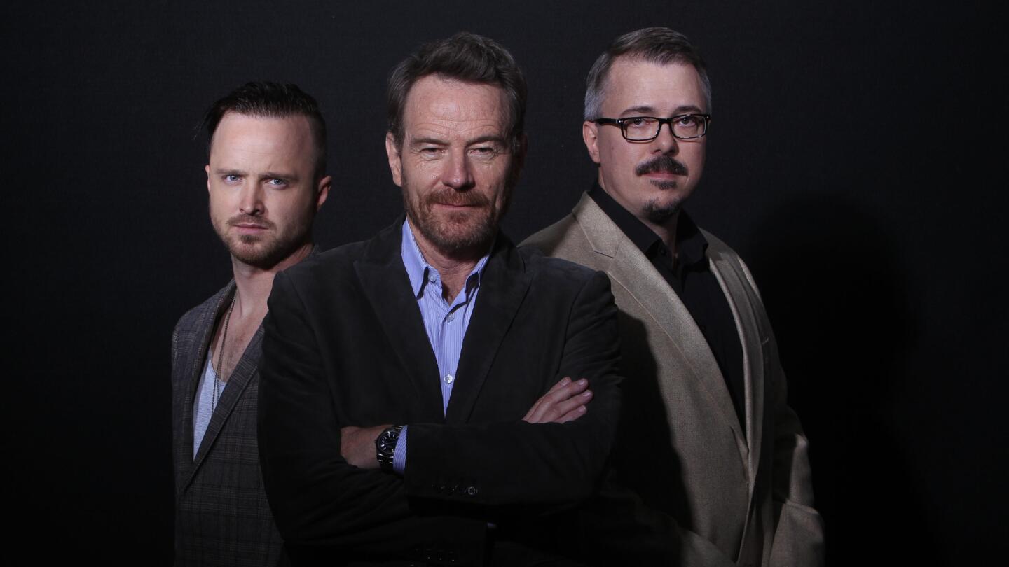 Aaron Paul, Bryan Cranston and Vince Gilligan