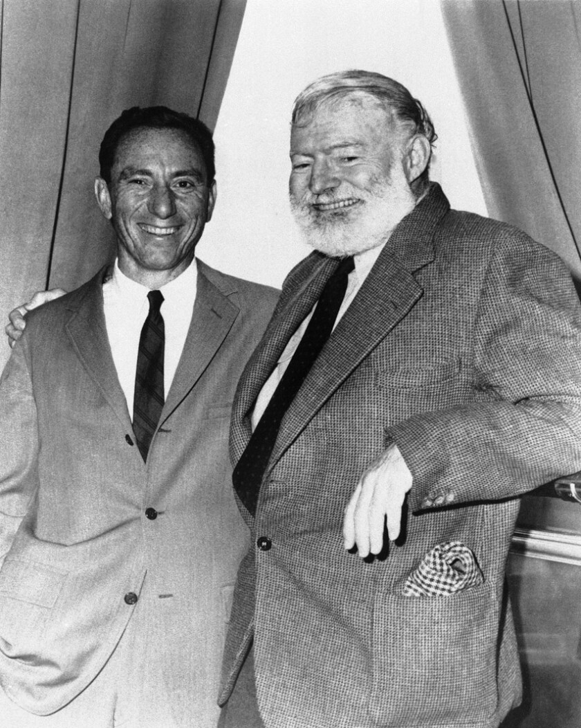 A.E. Hotchner and author Ernest Hemingway in Seattle.