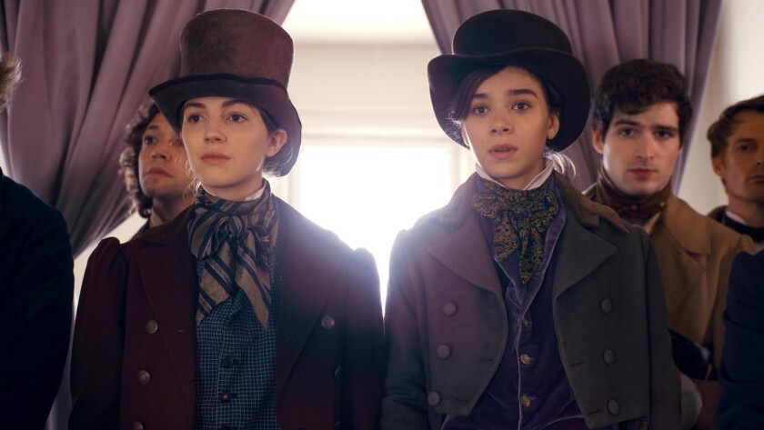 Ella Hunt and Hailee Steinfeld in "Dickinson," which reconsiders the life of Emily Dickinson.