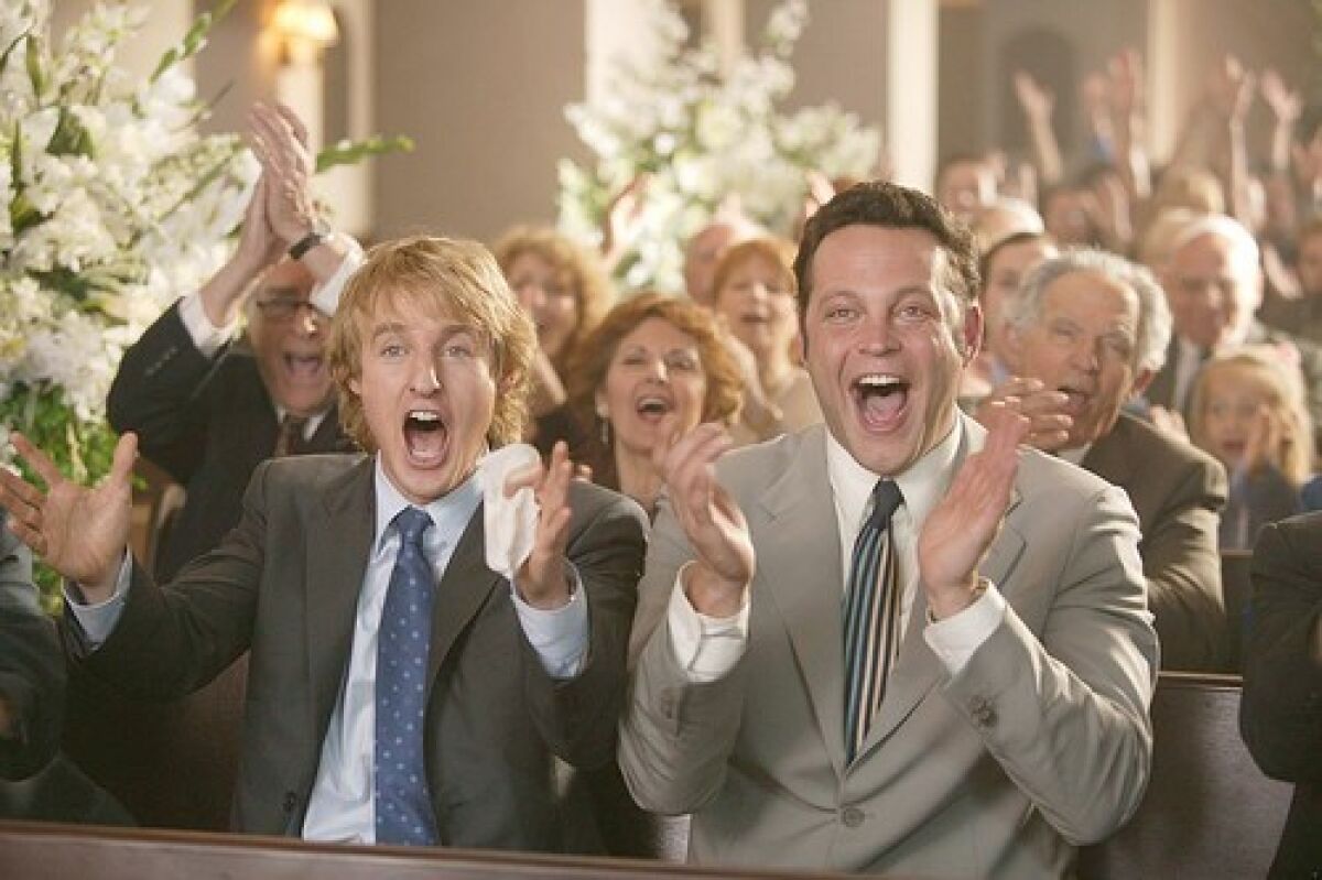 Owen Wilson and Vince Vaughn in a scene from the 2005 comedy hit "Wedding Crashers."
