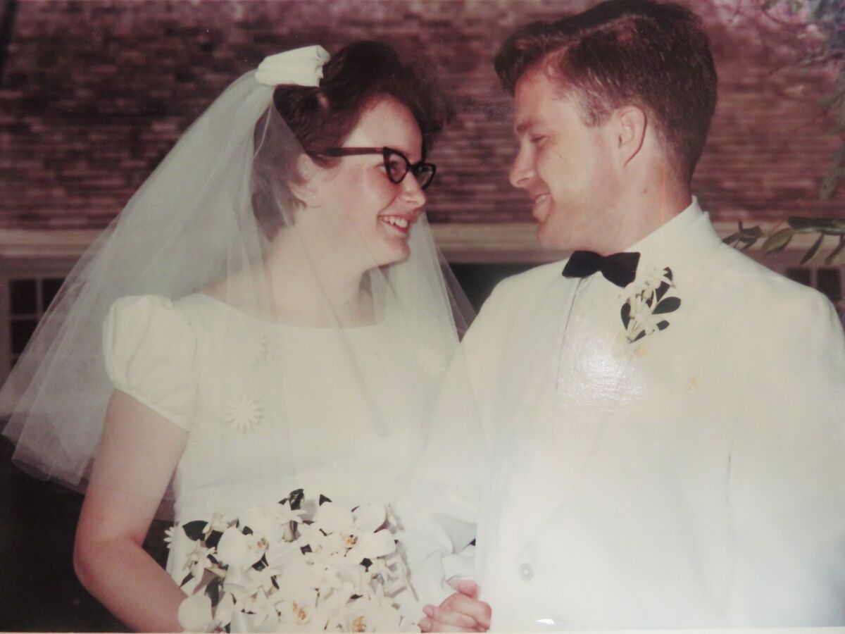 The author, Sally Buffington, and her husband, Andy Buffington, on their wedding day.