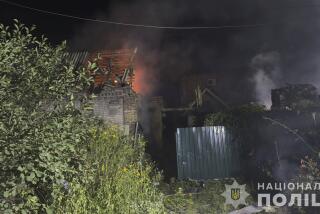 In this photo provided by the National Police of Ukraine on Tuesday, August 27, 2024, a residential house is seen on fire after Russian airstrike in Zaporizhzhia, Ukraine. (National Police of Ukraine via AP)