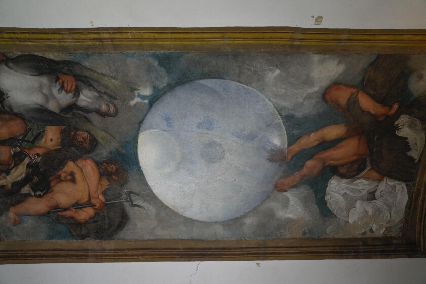  Un mural atribuido al artista del siglo XVI Michelangelo Merisi, conocido como Caravaggio