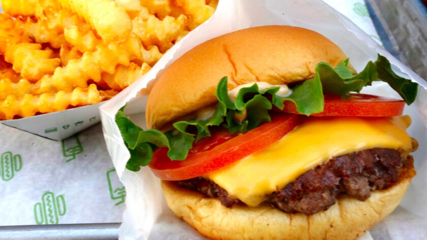 Shake Shack, which employs nearly 8,000 workers, reported revenue of $594.5 million last year.