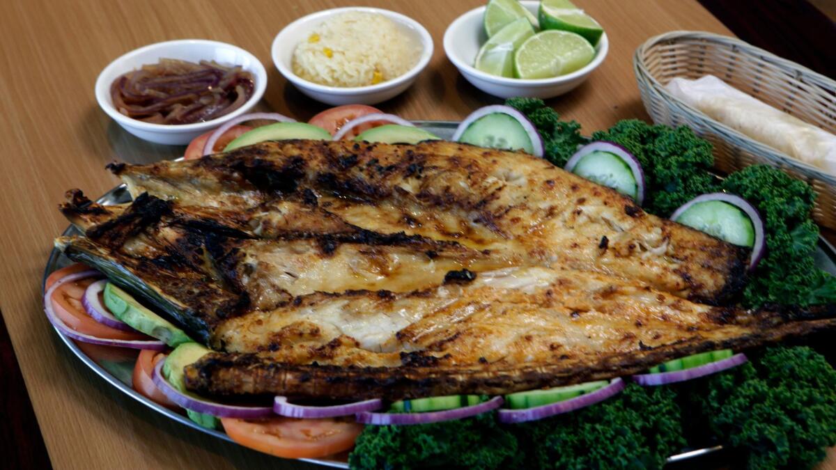 Pescado zarandeado as served at Cheko El Rey del Sarandeado restaurant in Long Beach. (Glenn Koenig / Los Angeles Times)