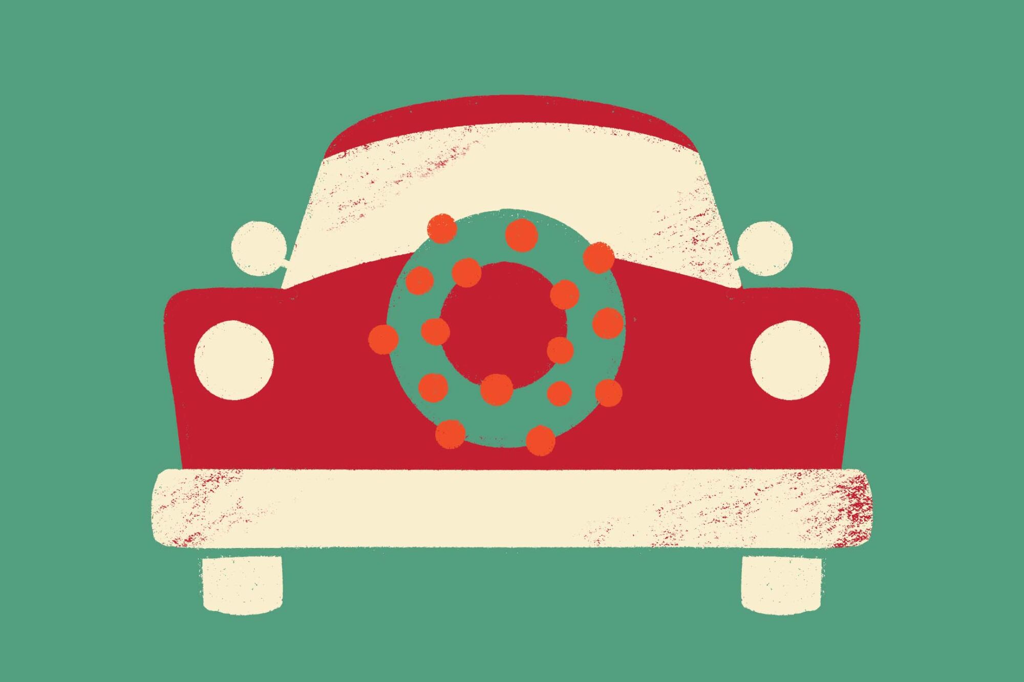 Illustration of a decorated car.