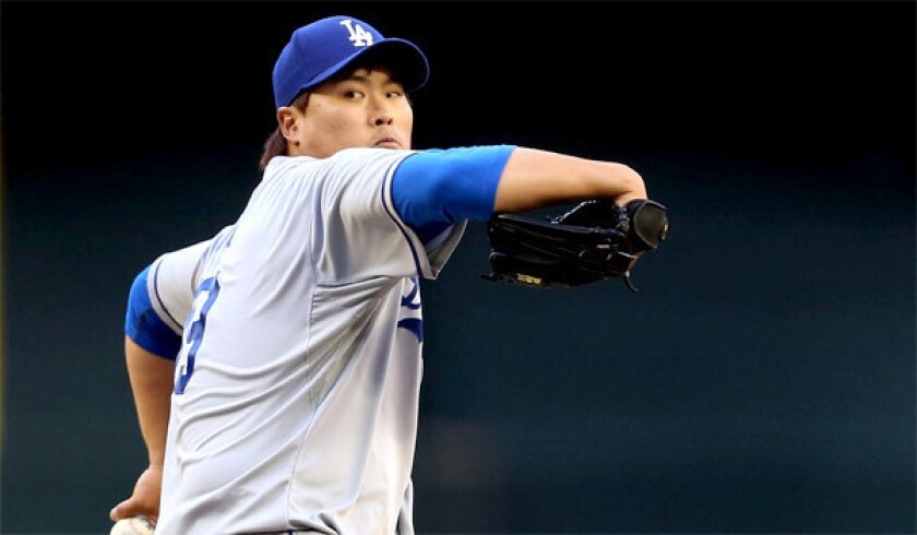 Dodgers left-hander Hyun-Jin Ryu has locked up his first endorsement deal to become a spokesman for Hanmi Bank.