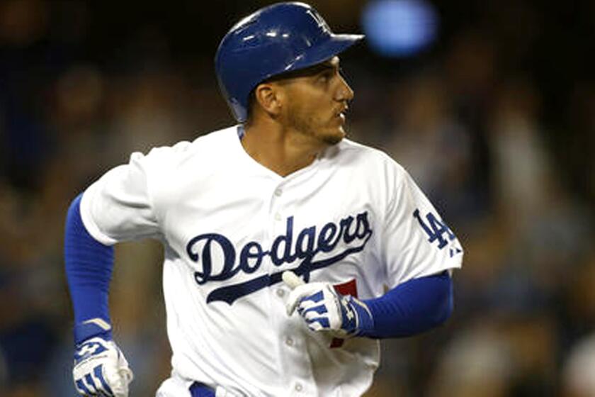 The Dodgers' Alex Guerrero runs the bases after hitting a two-run home run against Seattle last season.